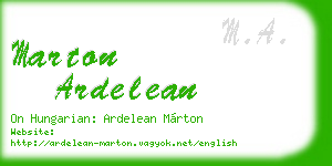 marton ardelean business card